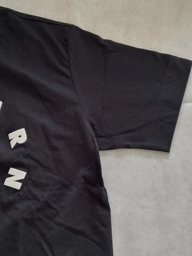 【残2】大人もOK MARNI シャツ 半袖 ロゴ ブラック 12Y 150cm