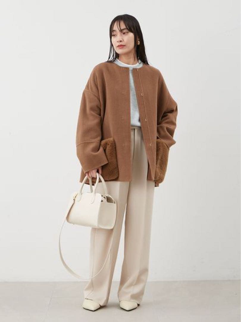 T.KMilaOwenミラ オーウェン 2wayファーポケットリバーコート