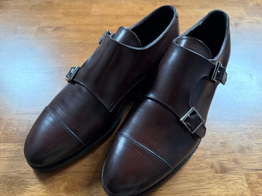 それな試着のみ　三陽山長　源四郎　ダブルモンク　7.0