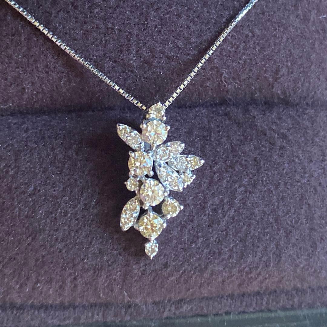 k18WG ダイヤモンドネックレス