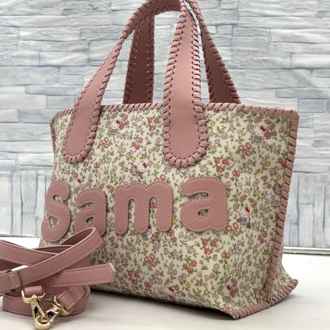 未使用級　希少　サマンサタバサ　ハローキティ50周年コラボ 2wayハンドバッグ