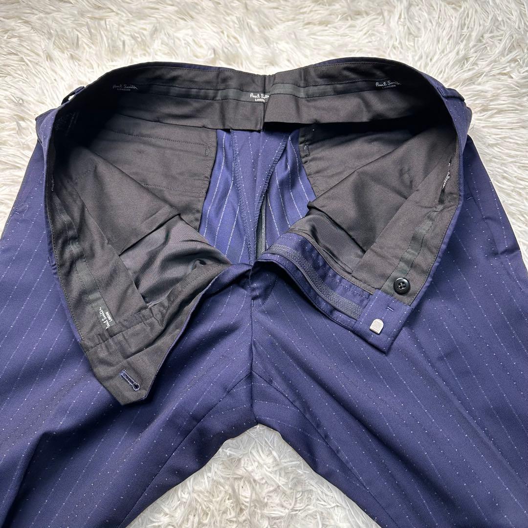 現行 極美品 ポールスミス カノニコ セットアップ 光沢 2トーンネイビー M2
