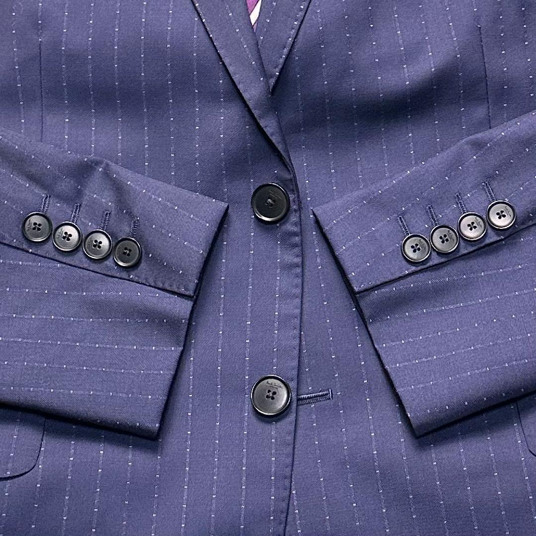 現行 極美品 ポールスミス カノニコ セットアップ 光沢 2トーンネイビー M2