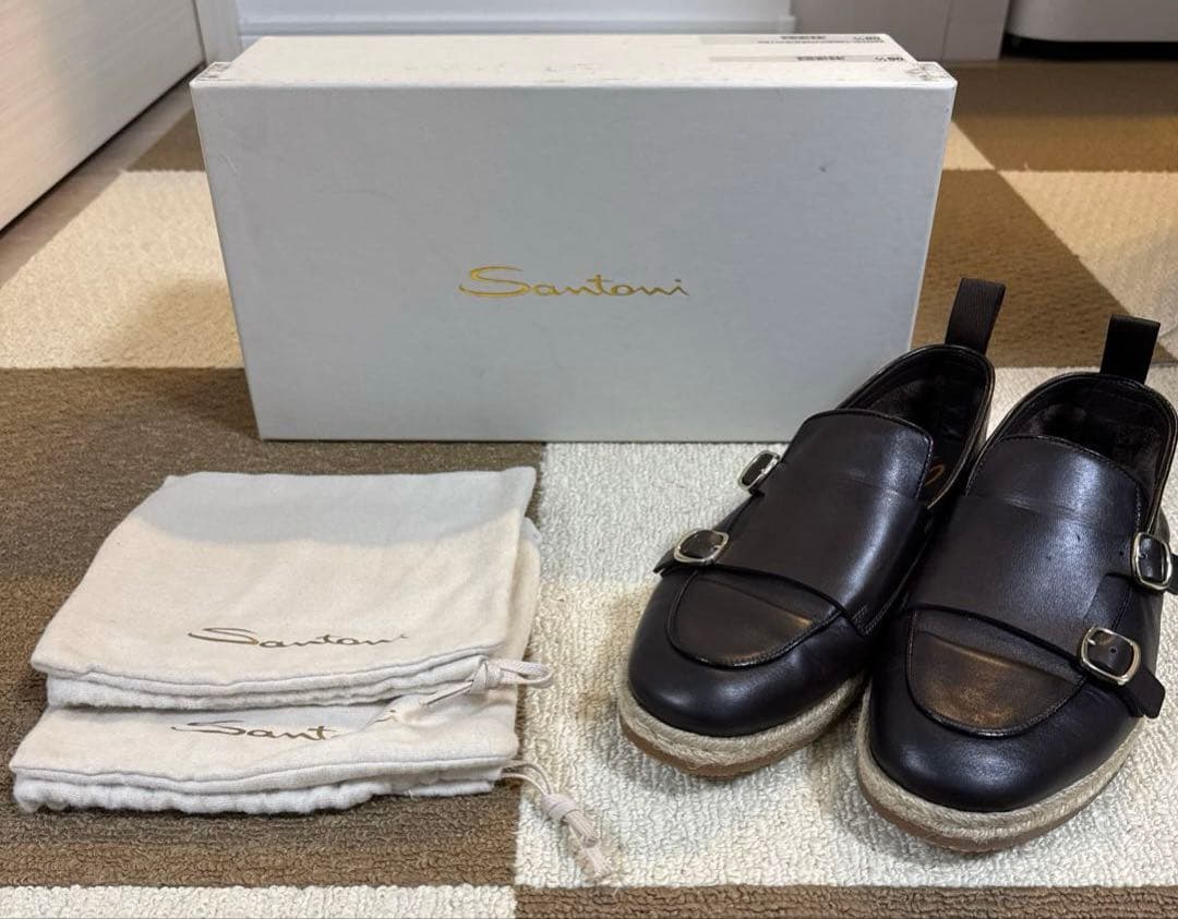 ぶたま Santoni サントーニ　ダブルモンクストラップ　UK6.5