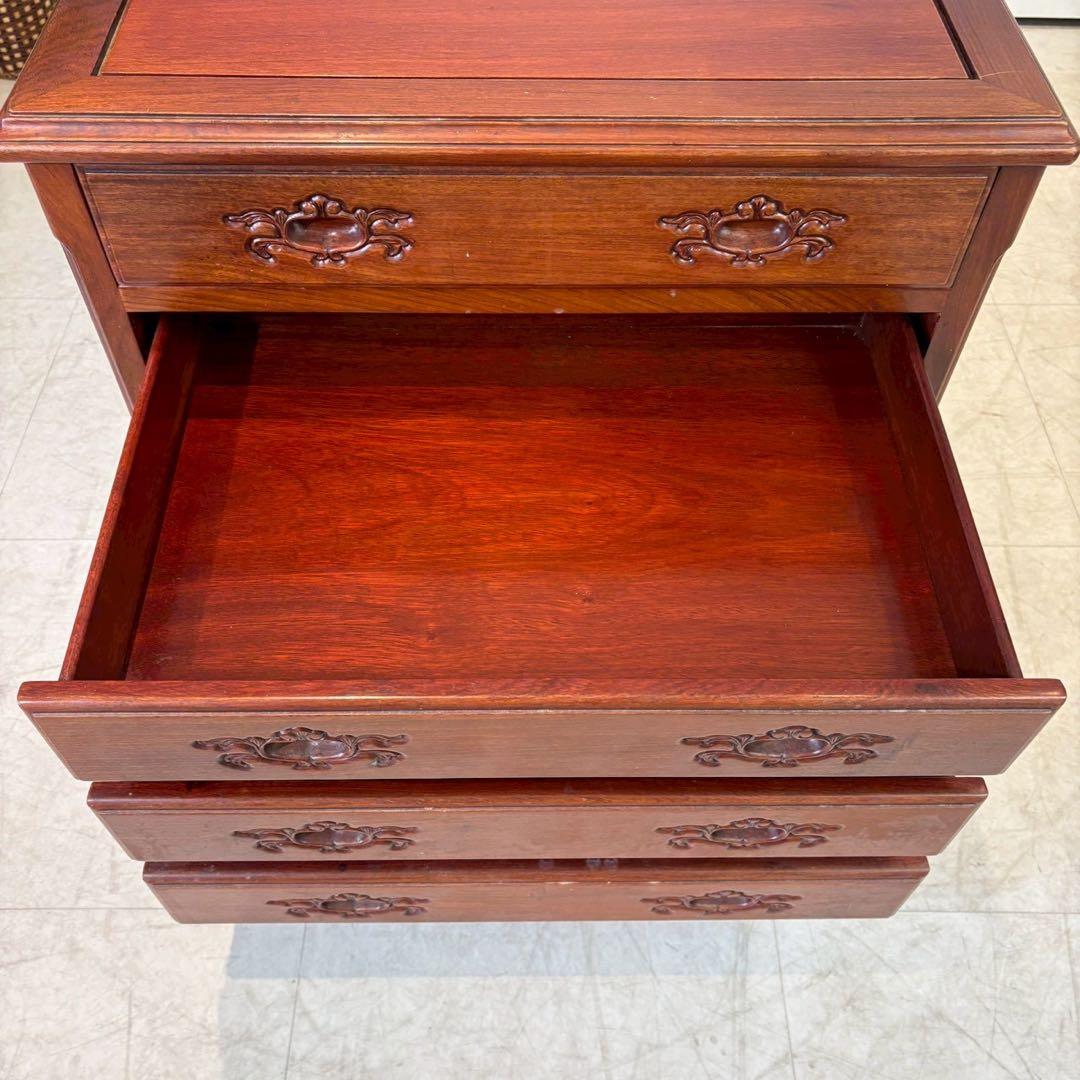 アジアンヴィンテージ　唐木家具　猫脚　4段チェスト