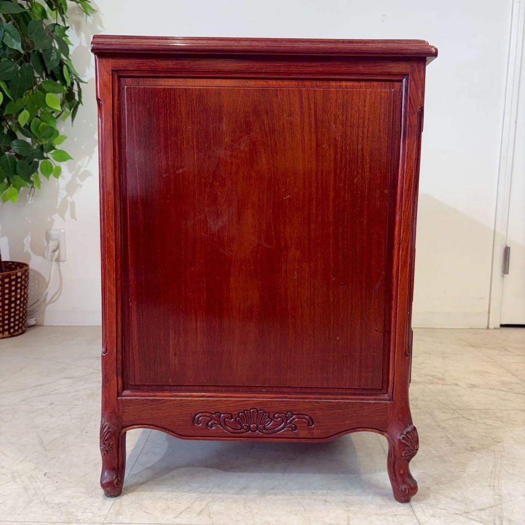 アジアンヴィンテージ　唐木家具　猫脚　4段チェスト