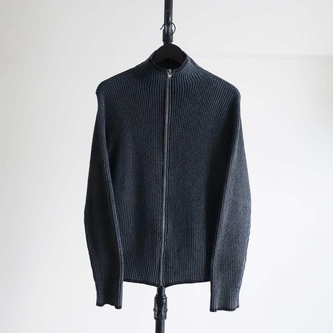 【旧タグ】Margaret Howell コットン　ドライバーズニット　グレー