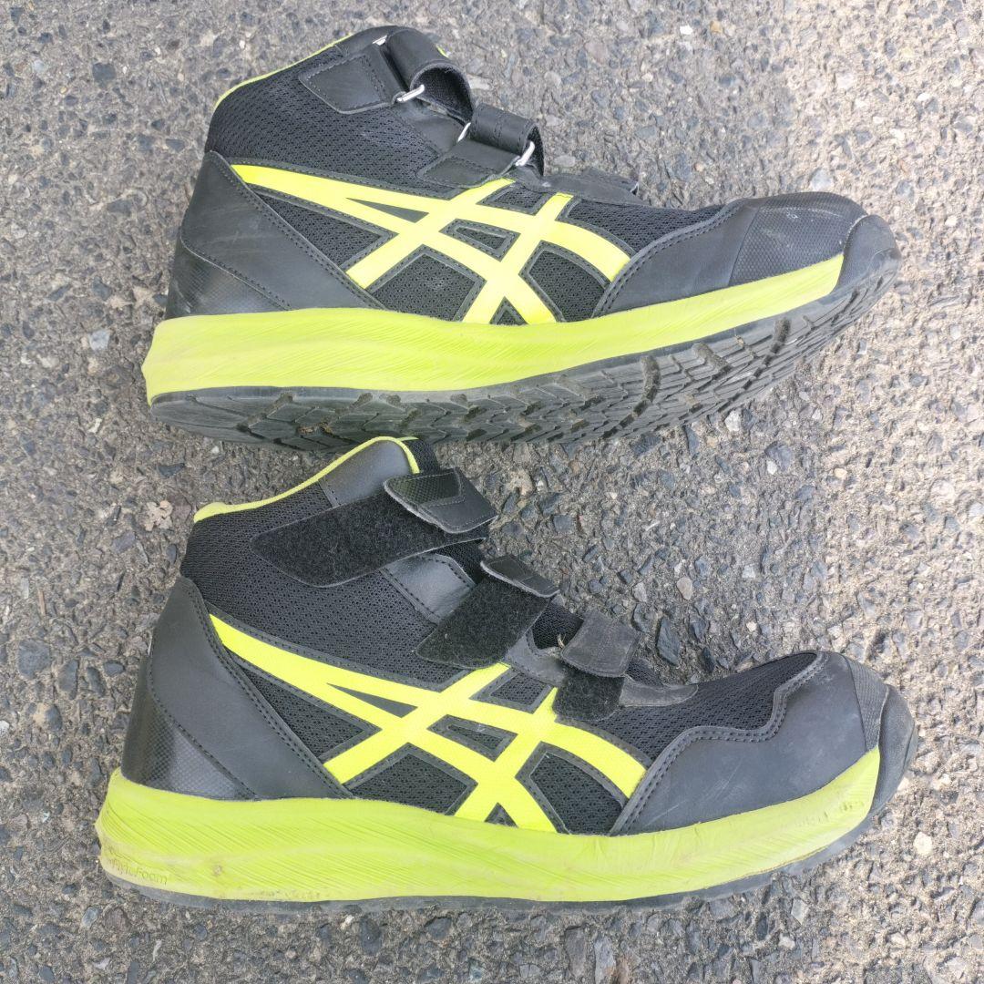 asics 安全靴 JSAA A種 ブラック/グリーン