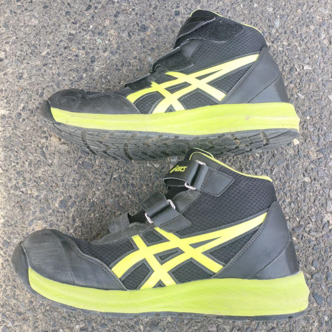 asics 安全靴 JSAA A種 ブラック/グリーン