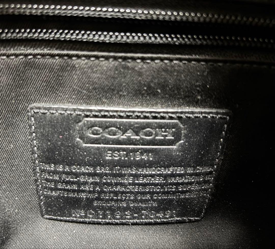 COACH レザーボストンバッグ 持ち手リペア済み ブラック 本革