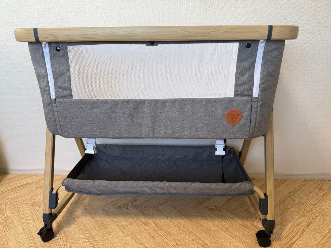 HZDMJベビーベット　グレー　持ち運び可能