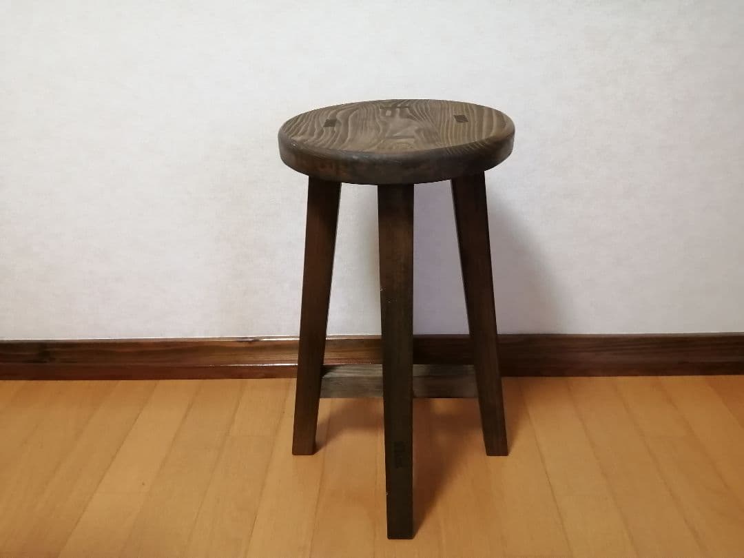 木製スツール　座面幅30cm×高さ52cm　丸椅子　stool