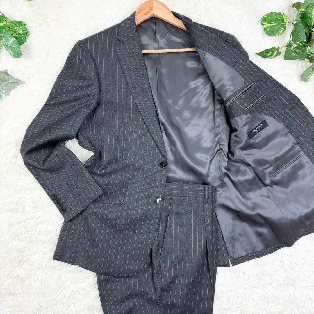 極美品　AOKI　アニヴェルセルプレミア　REDA　super110's スーツ