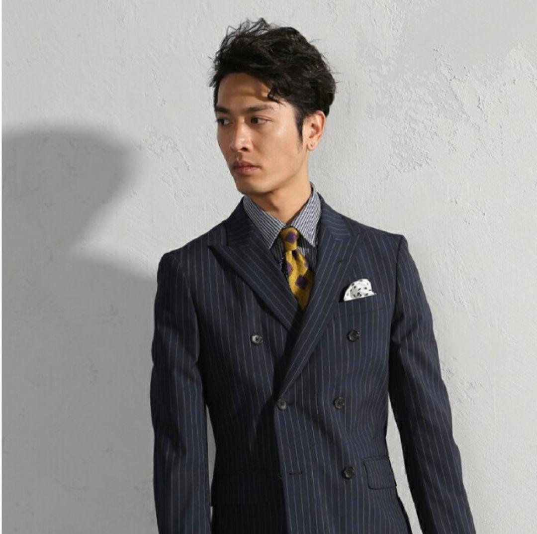 限定PSFA ダブルスーツ ネイビーストライプ