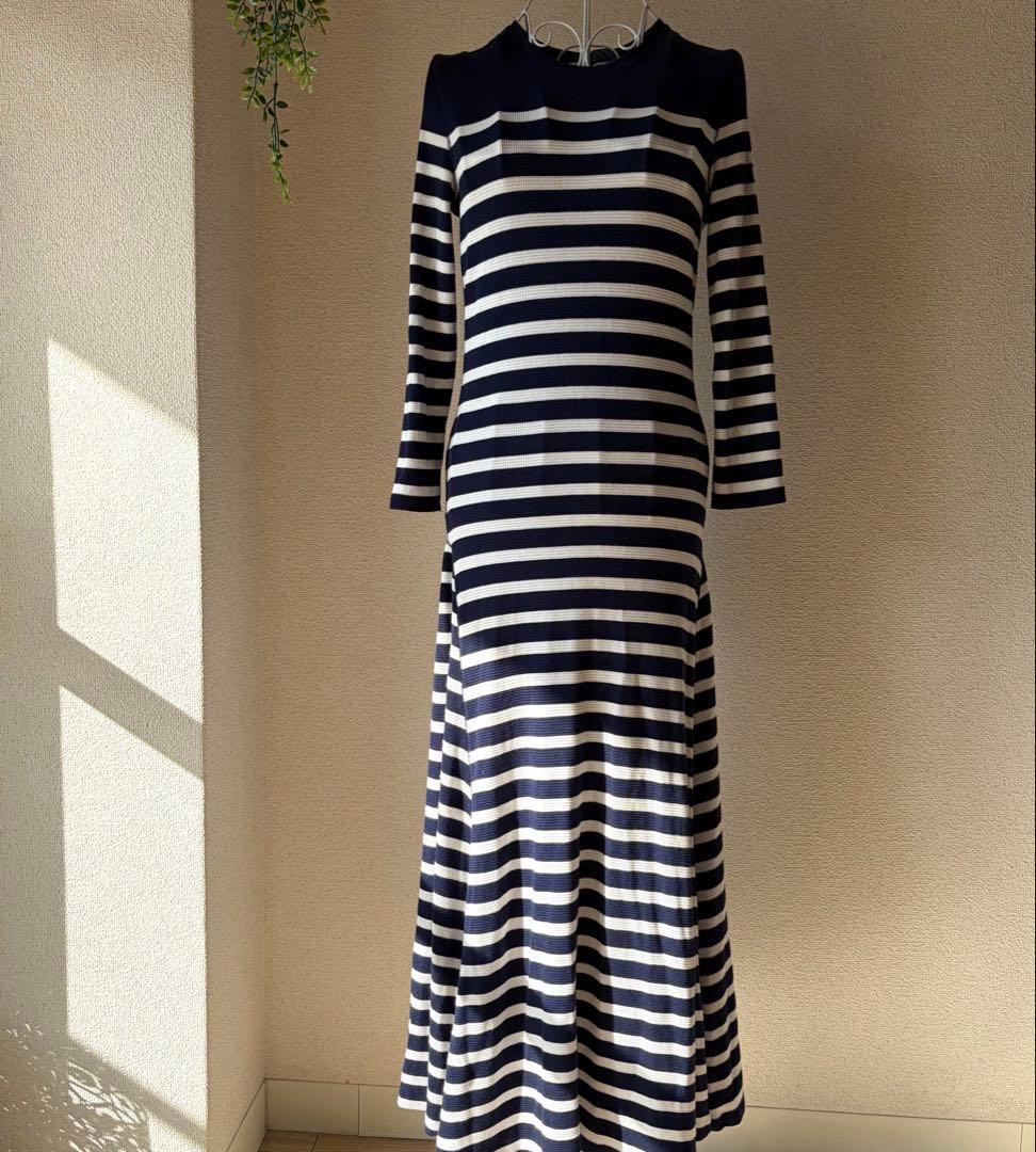 Polo Ralph Lauren 現行タグ　ボーダー ワッフルニット ドレス