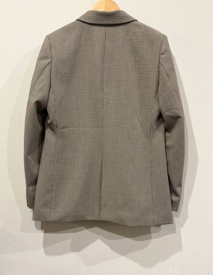 UNIQLOダブルジャケットSサイズブラウン　チェック　新品　ユニクロ