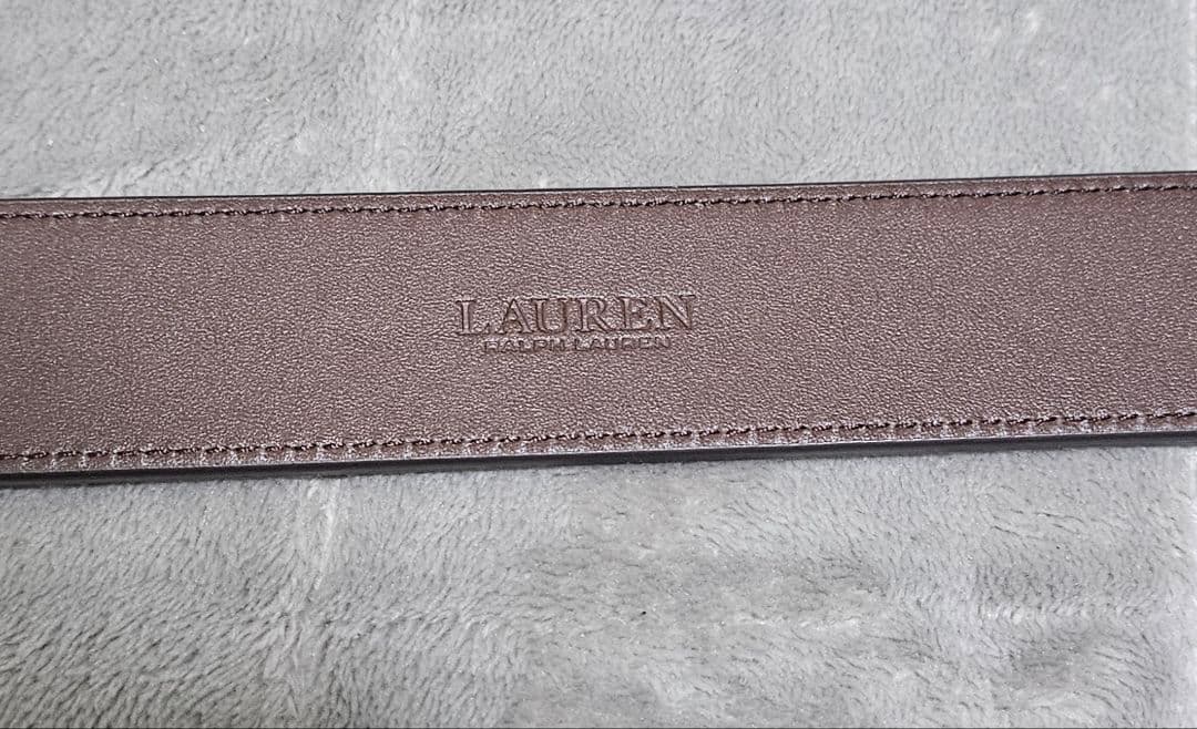 ブラウンレザーベルト クロスデザイン