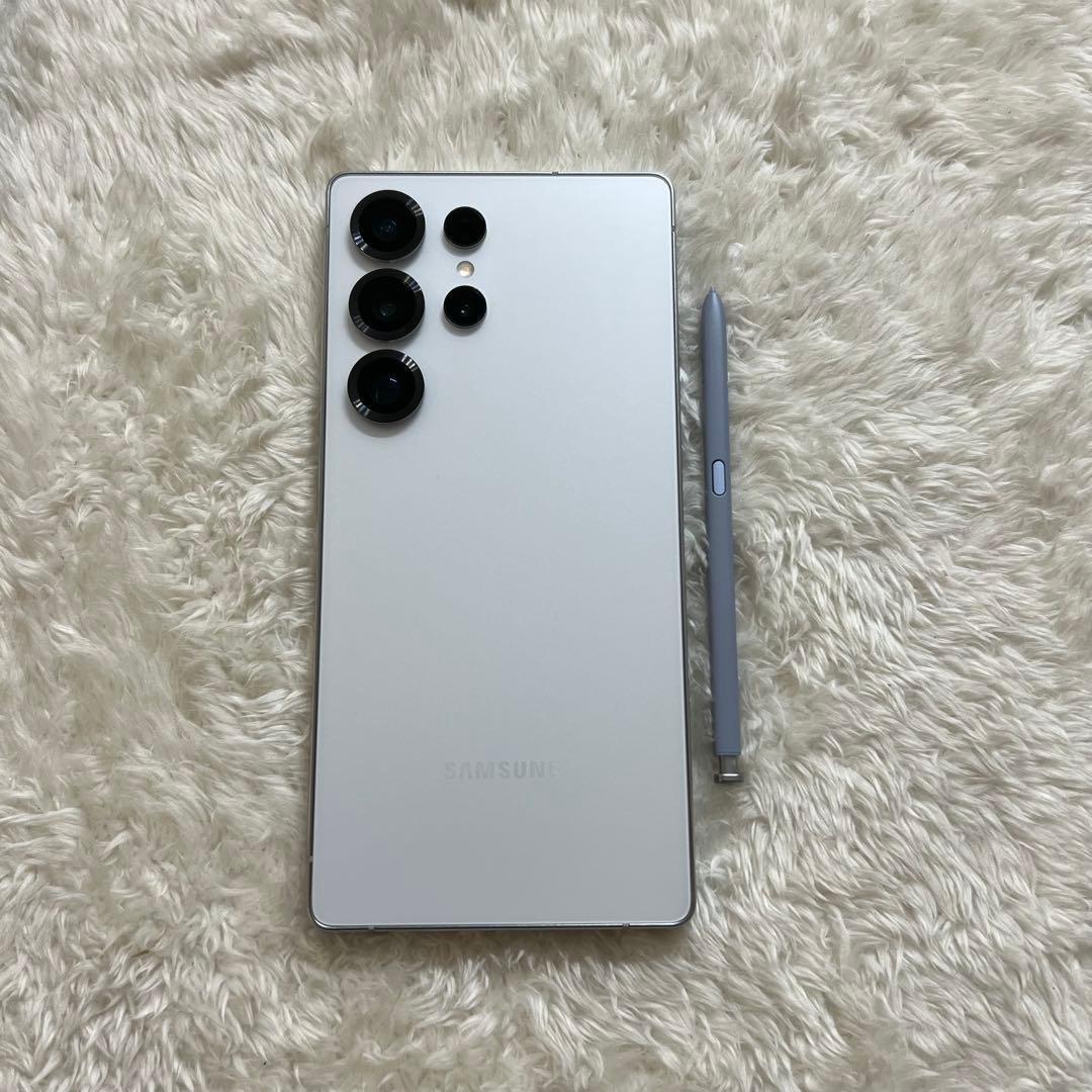 ★ Galaxy S25 ultra 256GB ホワイトシルバー美品j07