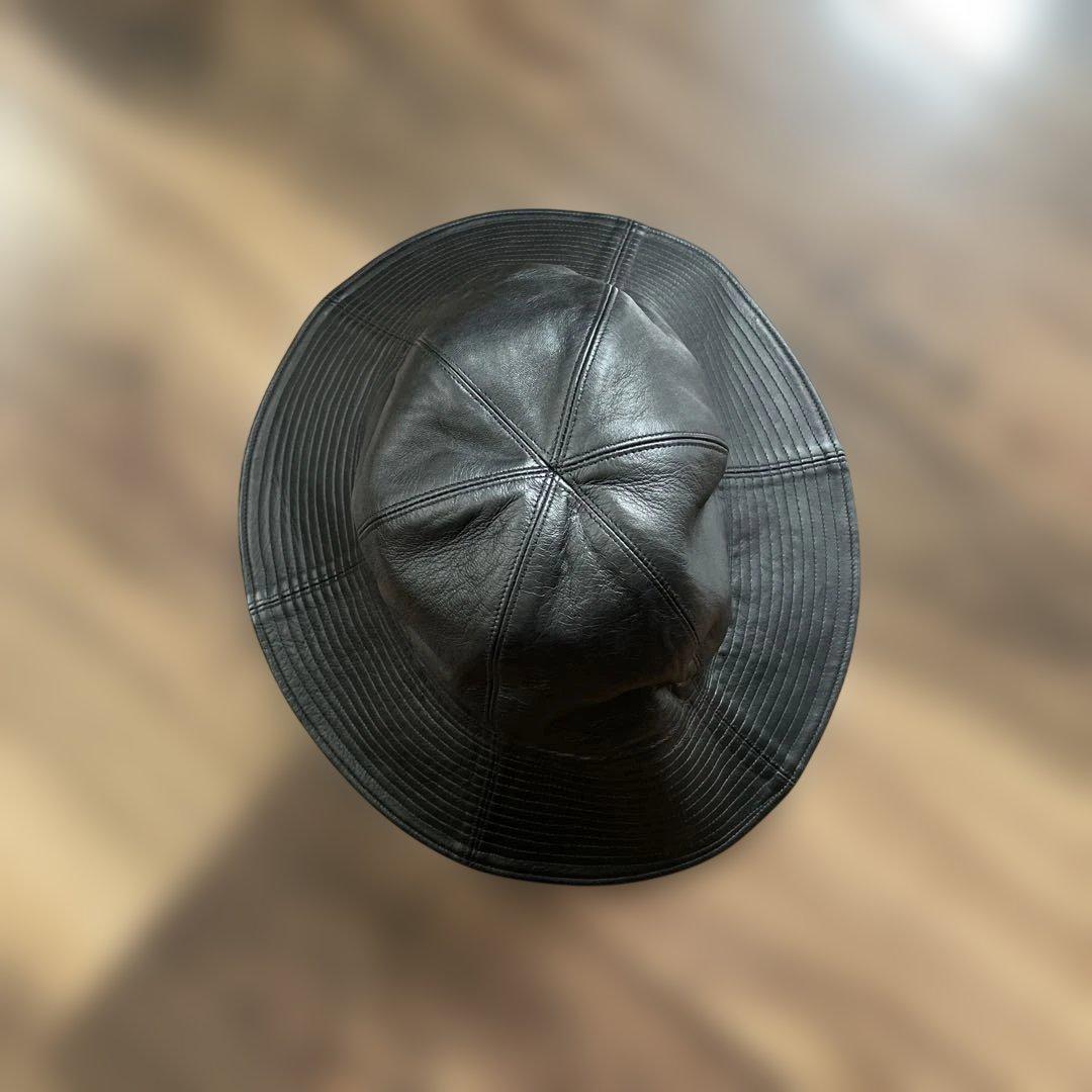 レザー バケットハット レザー　ブラック　キジマタカユキ
