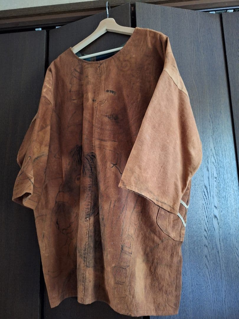 【お値下げ中】柿渋染め古布リメイクチュニック❣️