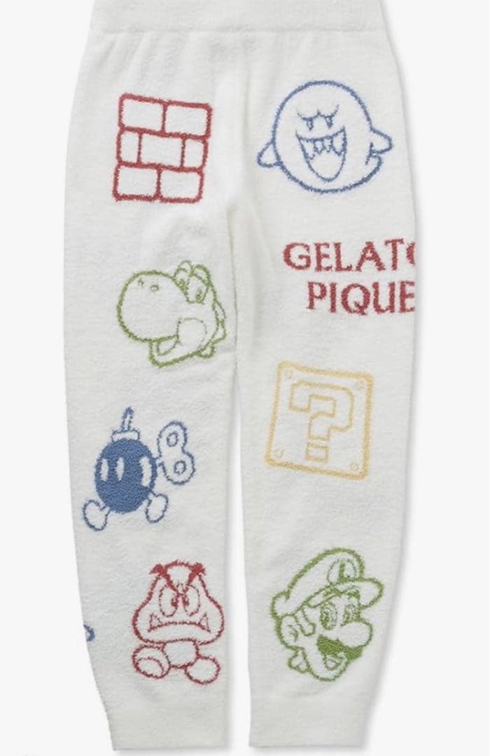 ジェラートピケ マリオ　 ベビモコアソートジャガードロングパンツ