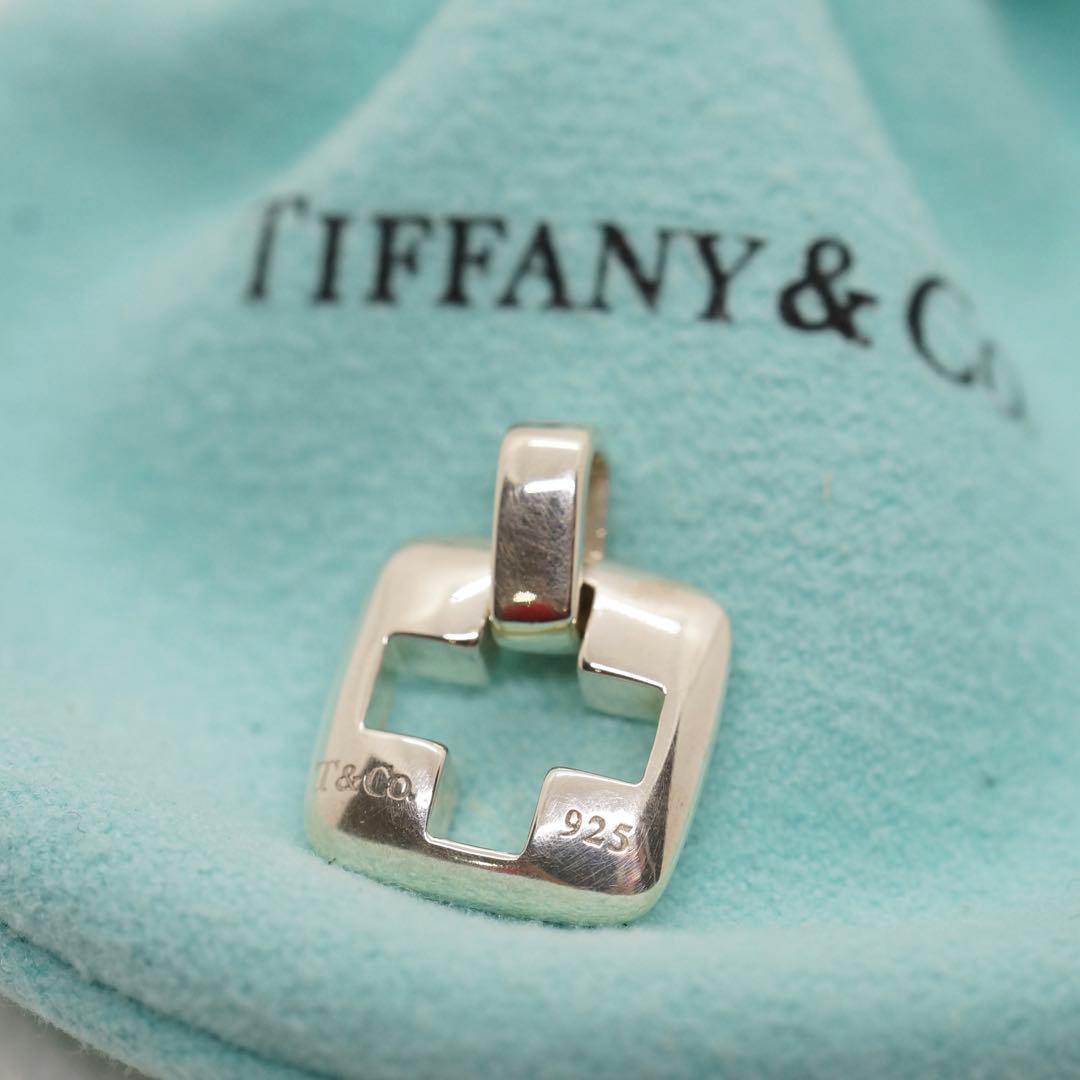 美品 ティファニー オープンクロス ペンダントトップ シルバー SV925