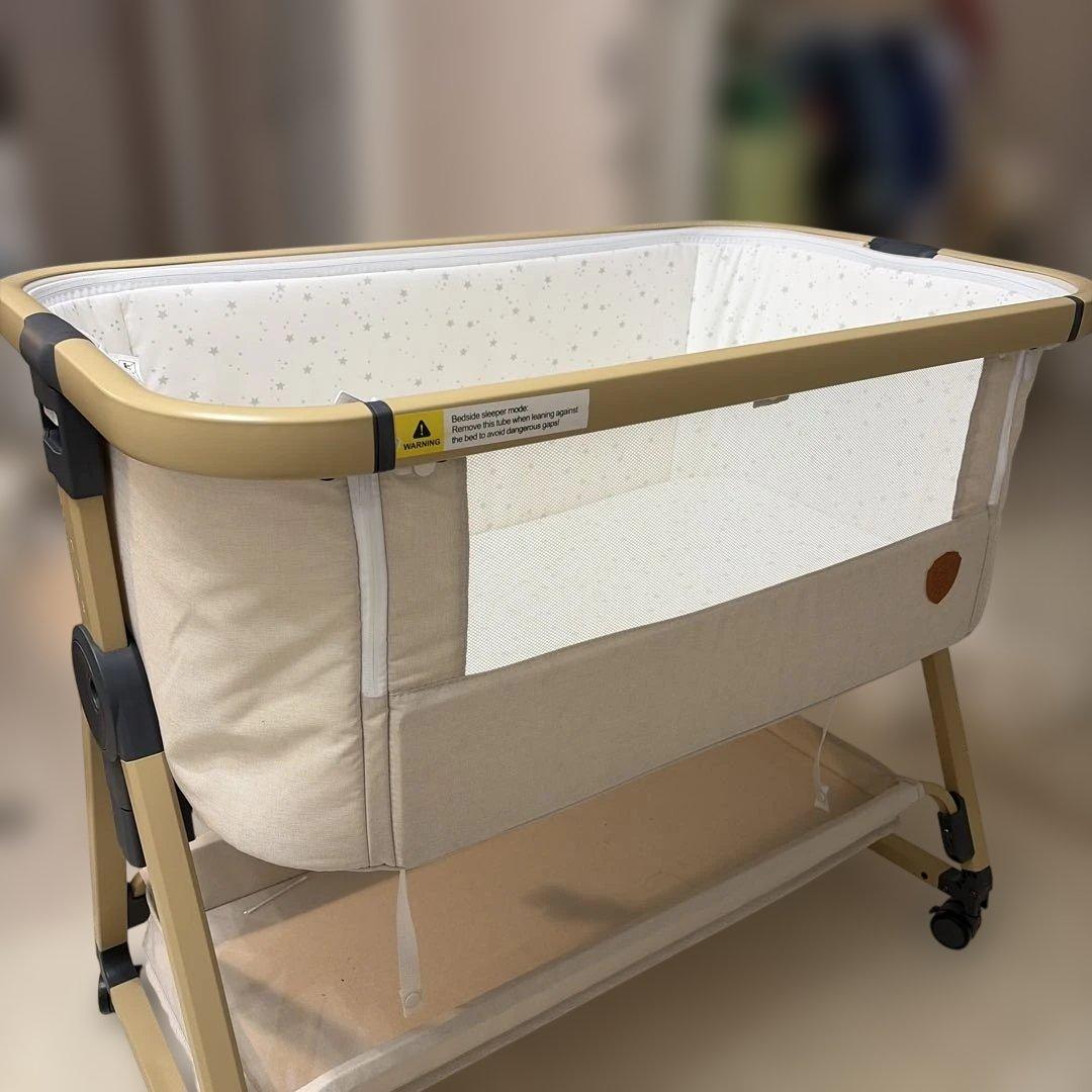 HZDMJ ベビーベッド 赤ちゃん 折りたたみ 添い寝ベッド