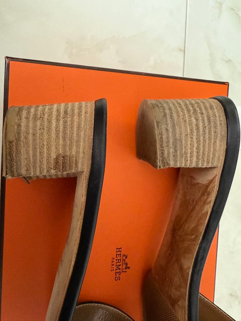 HERMESエルメス　レディスサンダル 《オアジス》黒　38.5