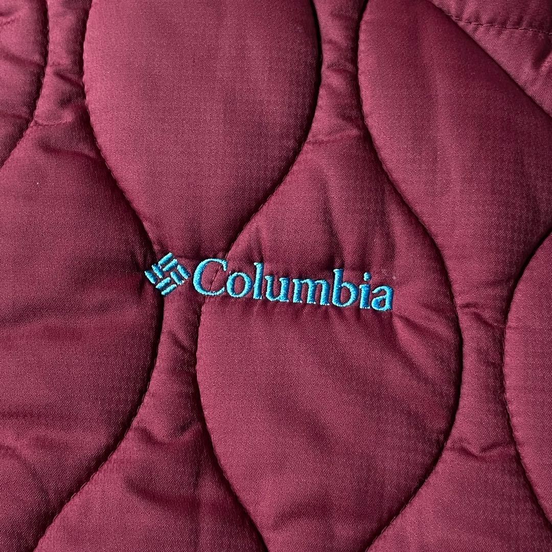 ジャケット・アウター Columbia hooded puffer jacket wine red