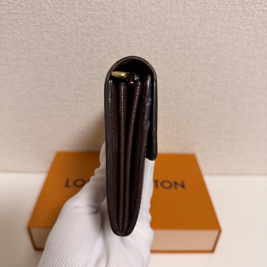 LOUIS VUITTON ダミエ・エベヌ　長財布　ポルトフォイユ・サラ