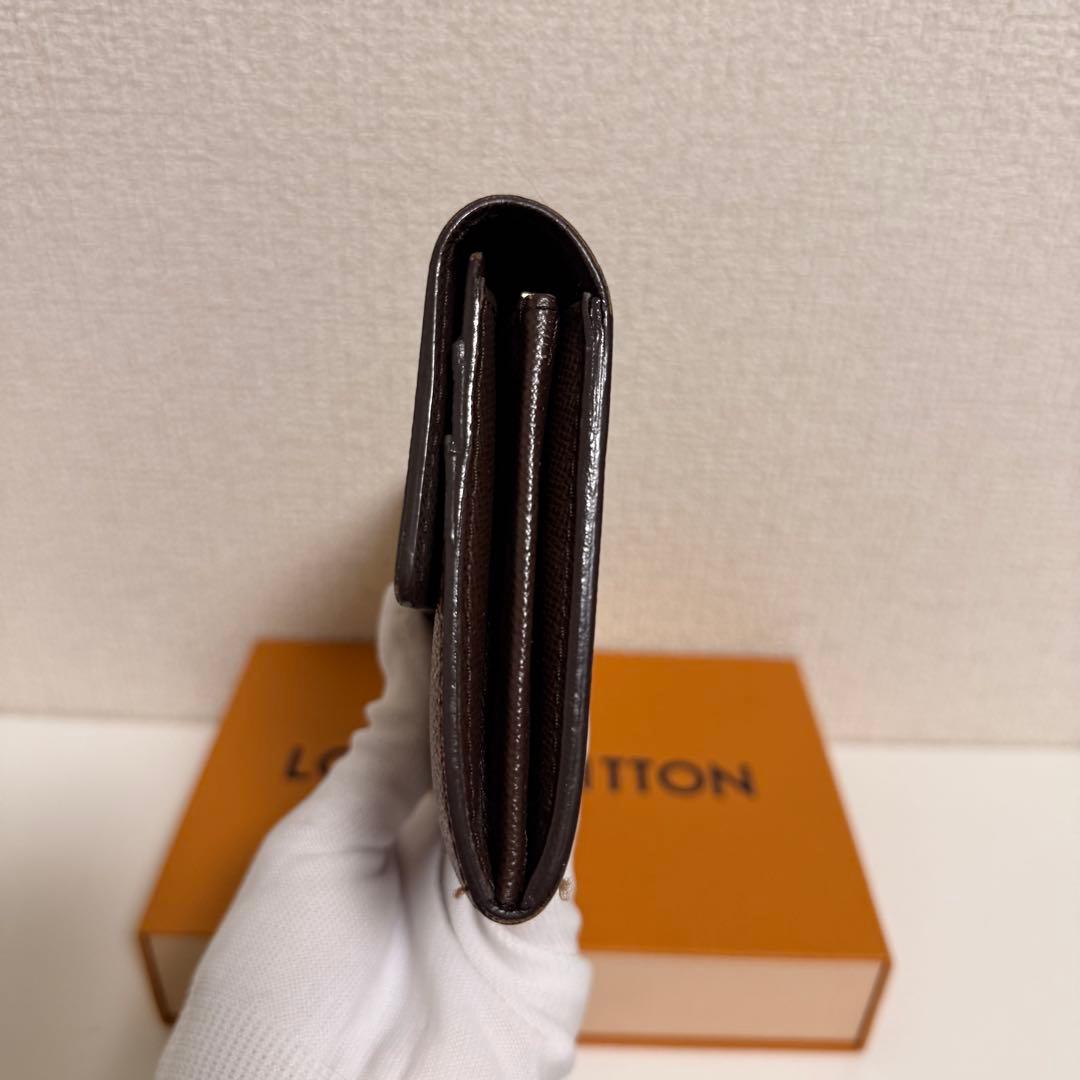 LOUIS VUITTON ダミエ・エベヌ　長財布　ポルトフォイユ・サラ