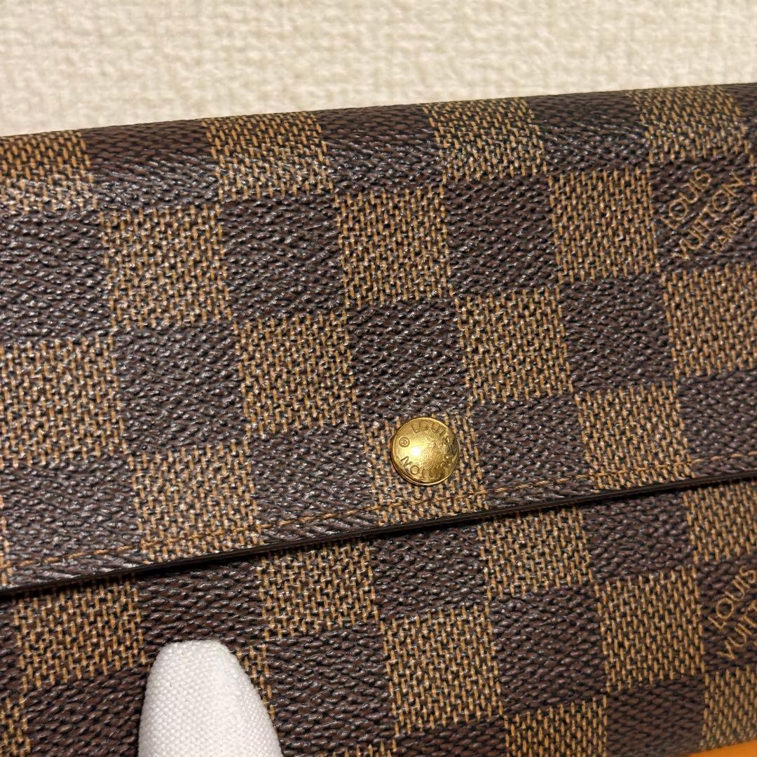 LOUIS VUITTON ダミエ・エベヌ　長財布　ポルトフォイユ・サラ