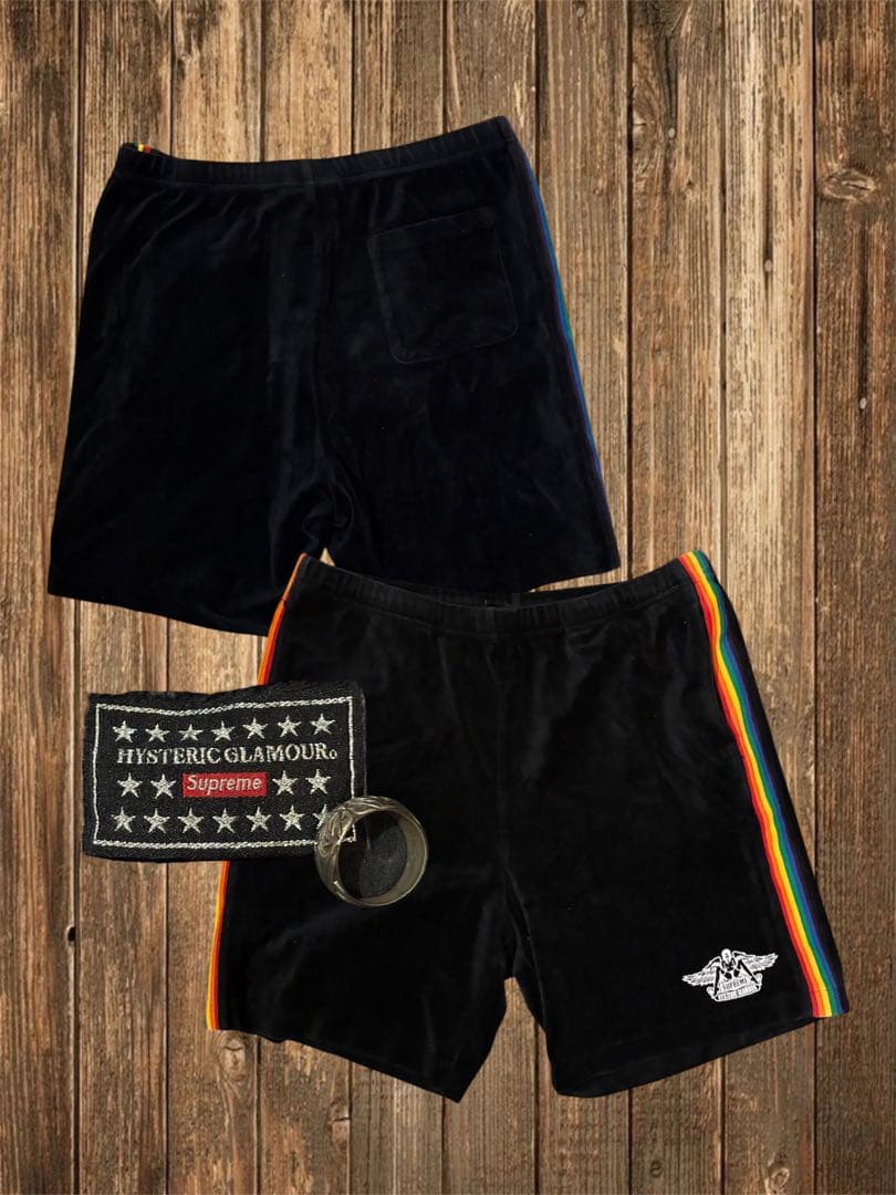 Supreme ×HYSTERIC GLAMOUR ベロア ショートパンツ L