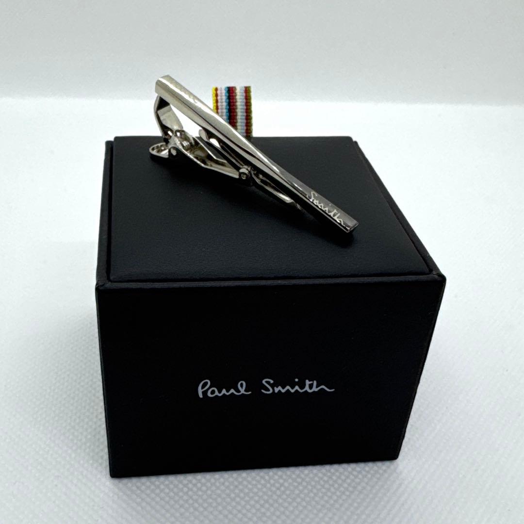 美品 ポールスミス ツイスト ネクタイピン 人気モデル ロゴ入り 箱付 タイピン