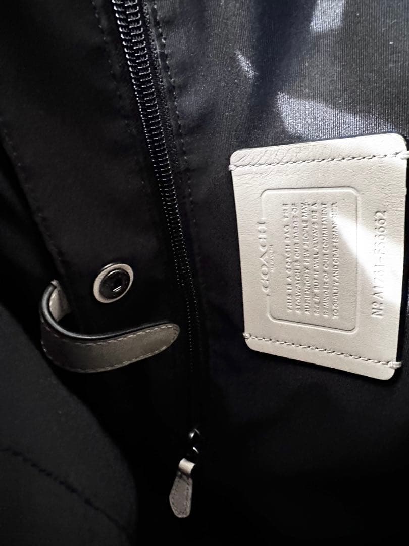 【着払い】コーチ リュック パフォレイテッド オールレザー 大容量 A4可 黒