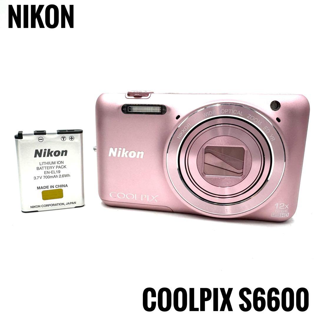 美品 ニコン NIKON Coolpix S6600 コンデジ ピンク