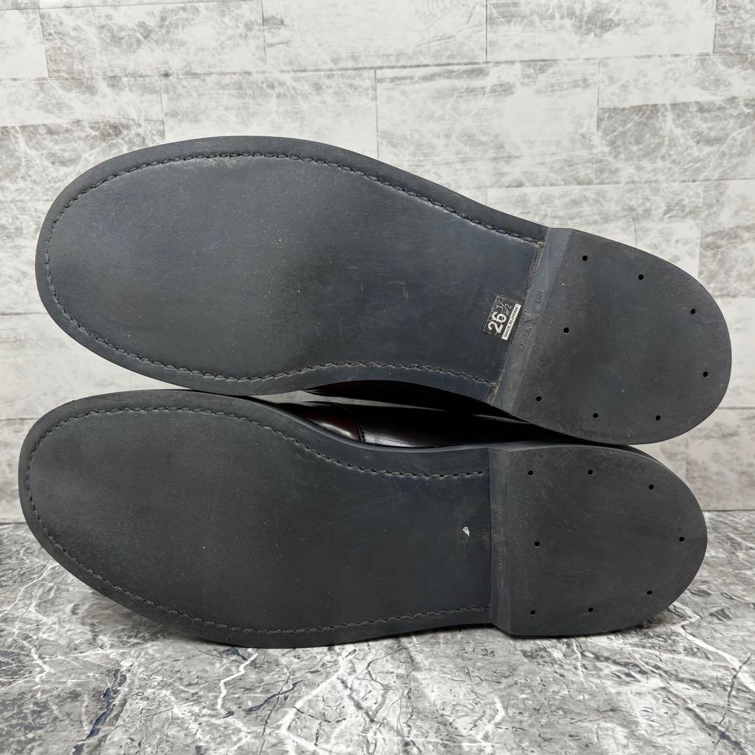 【レア】 リーガル サドルシューズ 革靴 26.5 ブラウン ガラスレザー