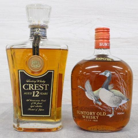 ◇未開栓 Crest 12年＆オールドウイスキーEXPO’85記念ボトル