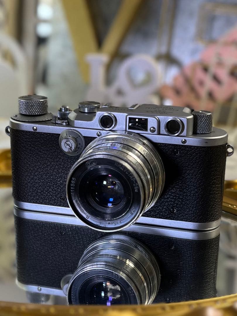 Leica Ⅲa バルナックライカ 本革ケース Fedレンズ付
