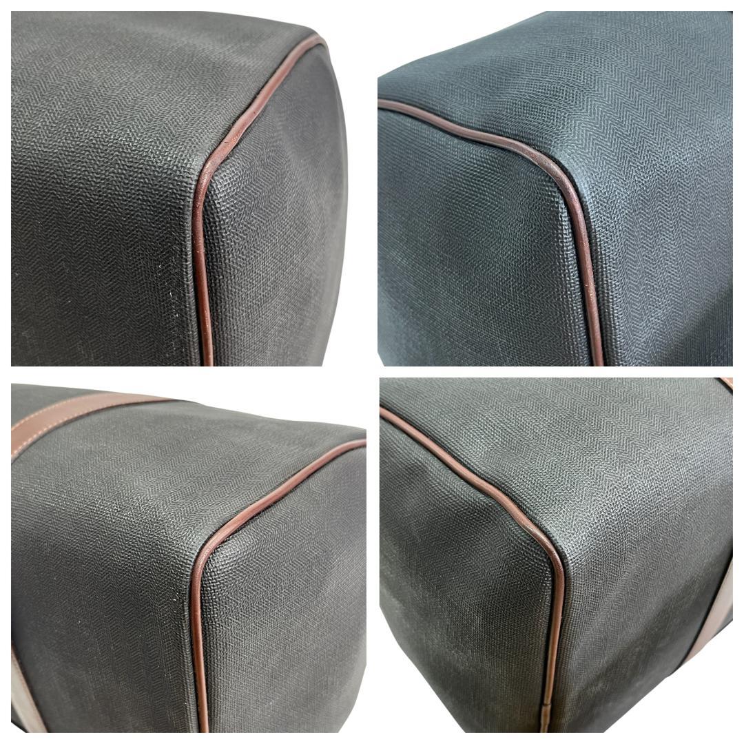 美品 ダンヒル ボストンバッグ レザー ブラウン グレー 大容量 旅行バッグ