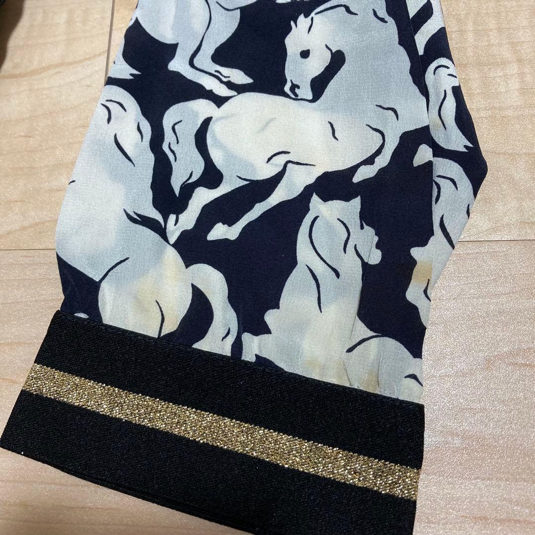 ステラマッカートニー ランニングホース 総柄 シルク カットソー トップス 38