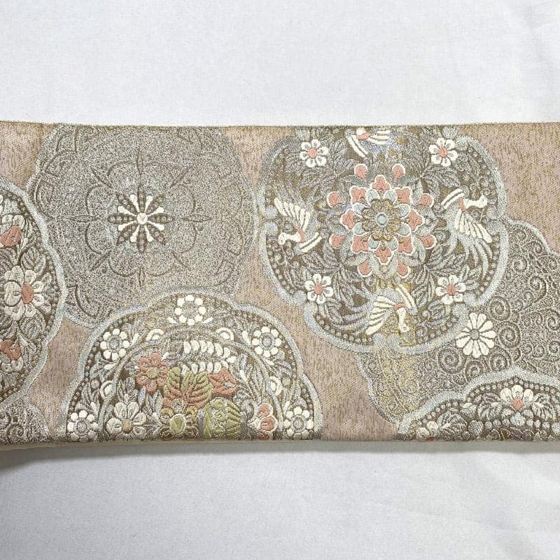 512mr64▲ワンタッチ作り帯 きものやまと 金糸 二重太鼓 袋帯▲美品