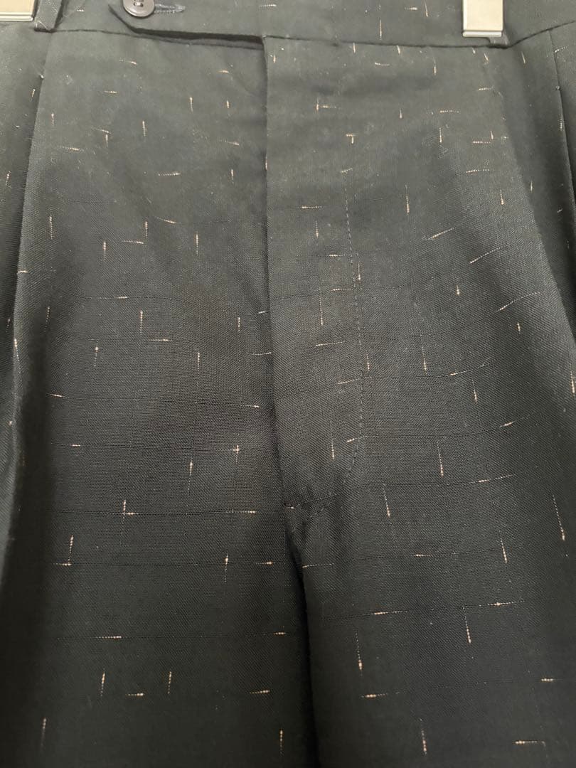 vintage カスリ　スラックス　黒 TALON