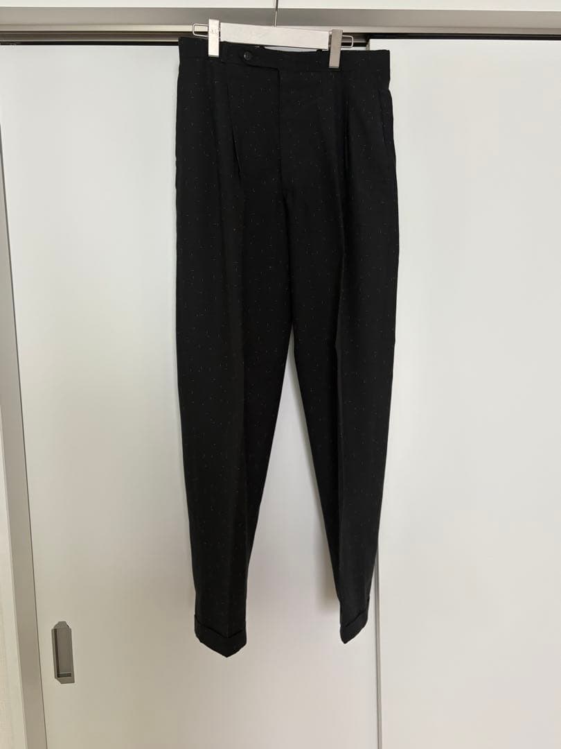 vintage カスリ　スラックス　黒 TALON