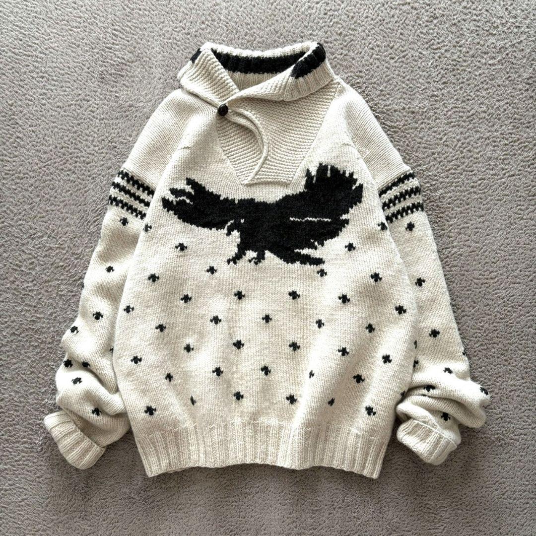 RALPH LAUREN 90s ニット イーグル柄 カウチンセーター