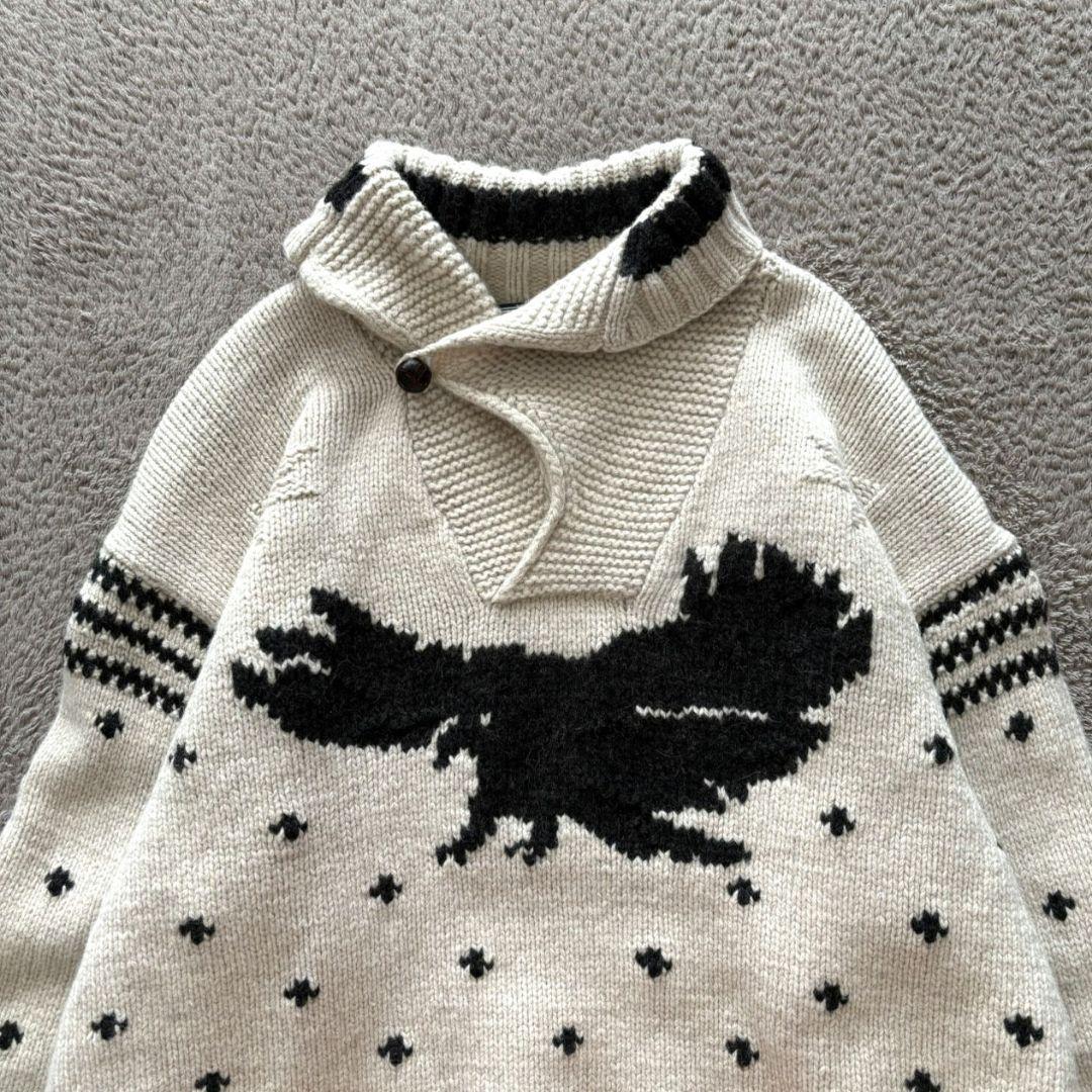 RALPH LAUREN 90s ニット イーグル柄 カウチンセーター