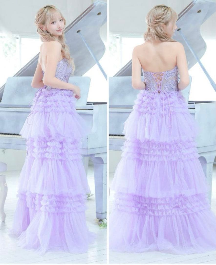 キャバドレス バースデードレスAライン ロングドレス Tika