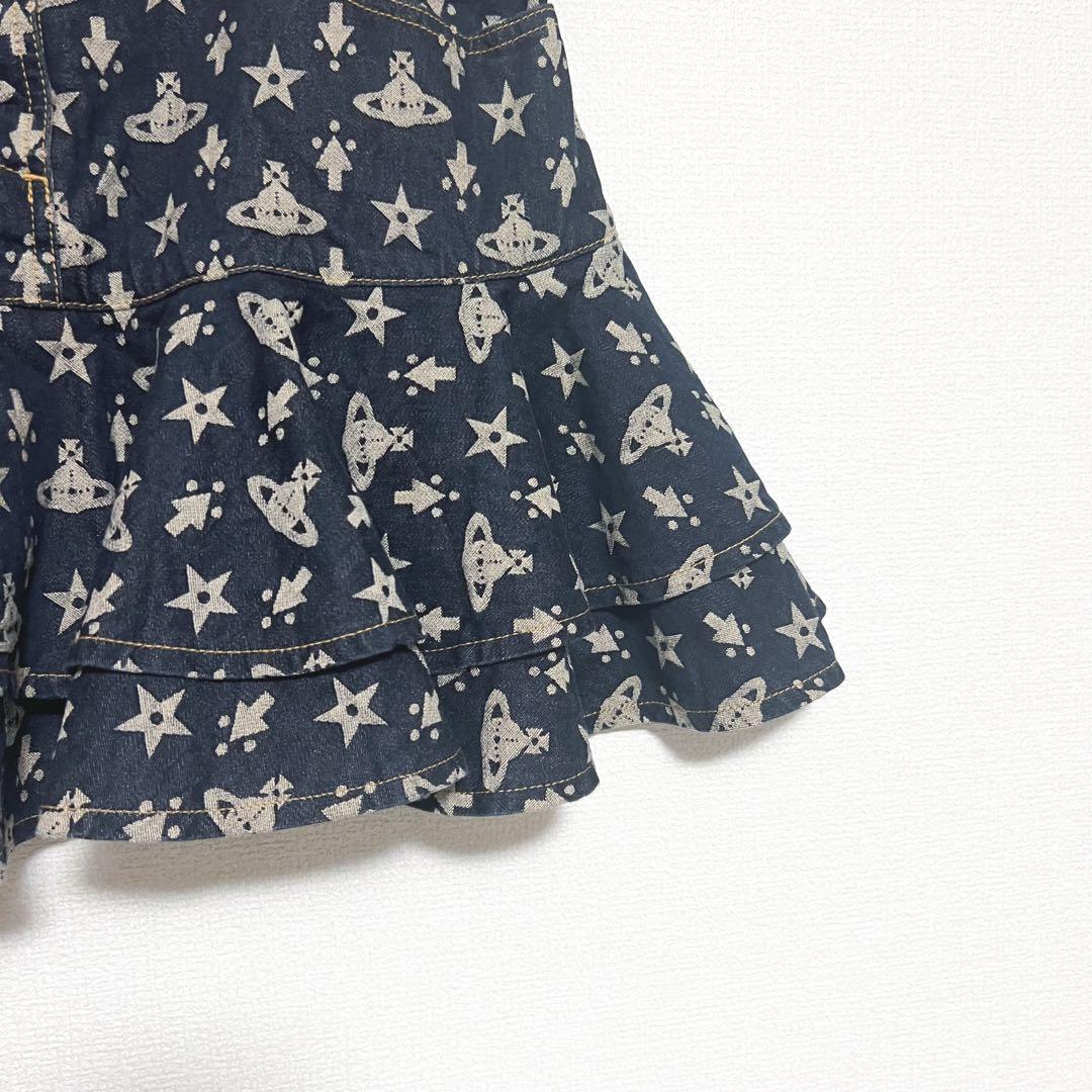 ヴィヴィアンウエストウッド　ショートスカート　オーブ柄