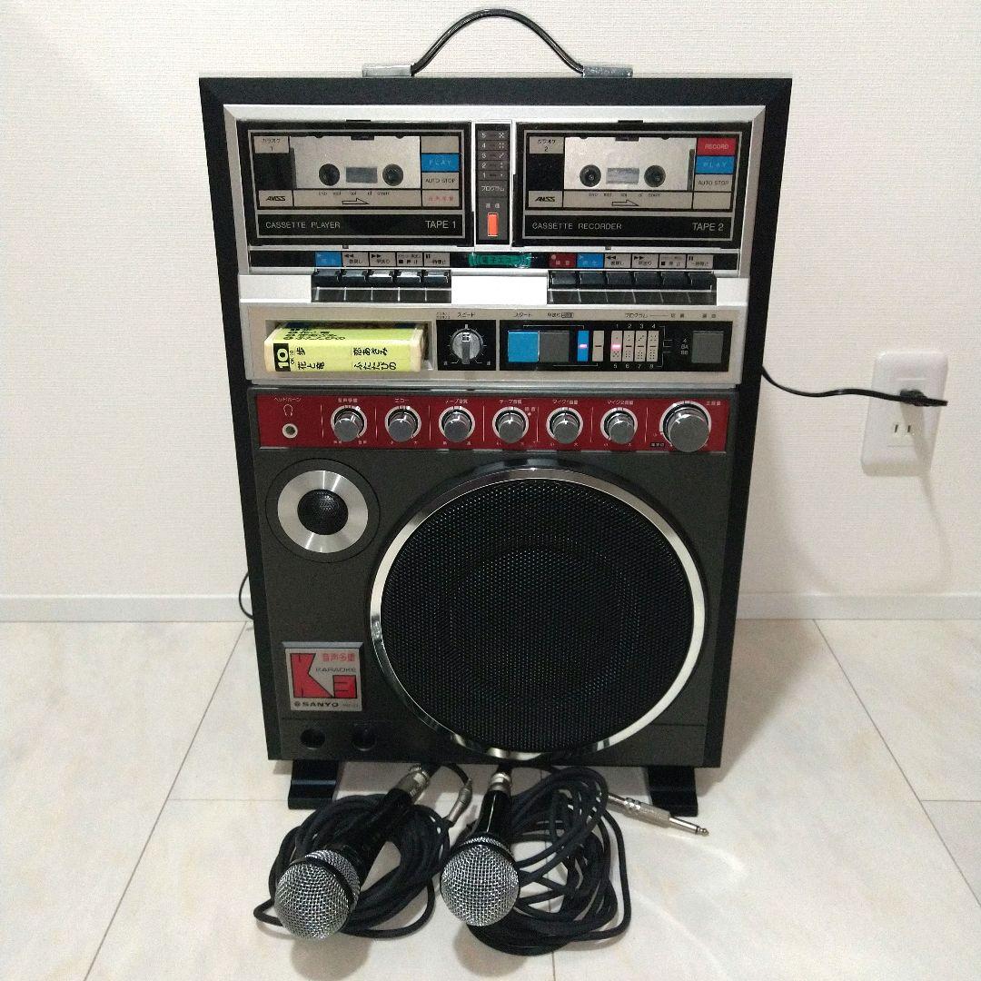 SANYO 8トラックプレーヤー カラオケ PAT-K3 カセットデッキ マイク