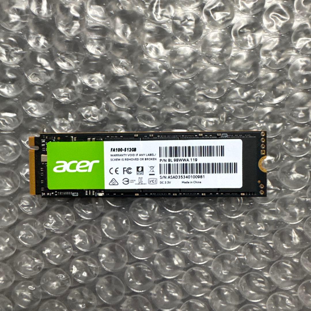 M.2 SSD 512GB！使用時間少！